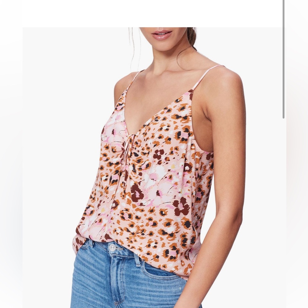 PAIGE Pink and Brown Leopard Print Camisole